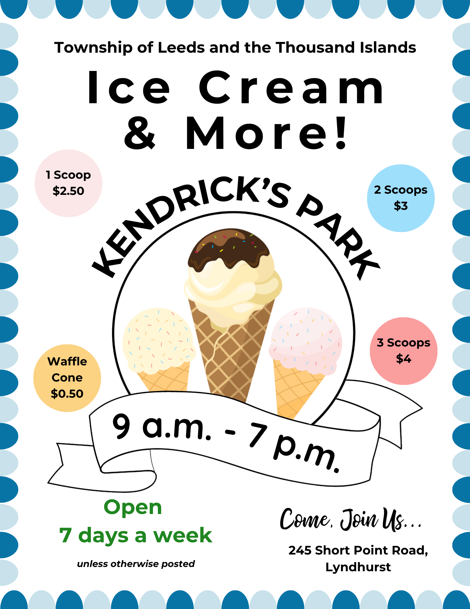 Kendrick's Park Canteen Promotion poster decorative