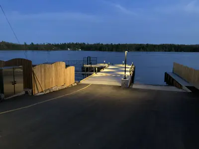 boat launch in the evening