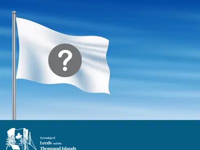 flag with a question mark for logo